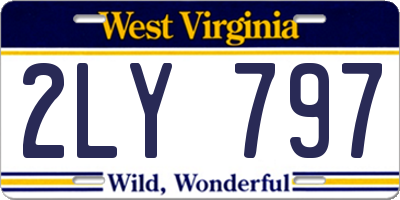 WV license plate 2LY797