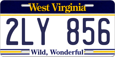 WV license plate 2LY856