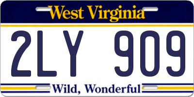 WV license plate 2LY909