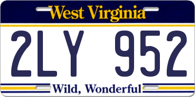 WV license plate 2LY952