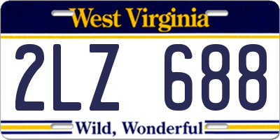WV license plate 2LZ688