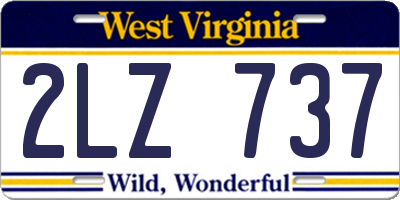 WV license plate 2LZ737