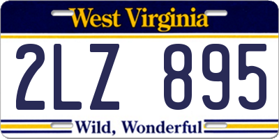 WV license plate 2LZ895