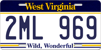 WV license plate 2ML969
