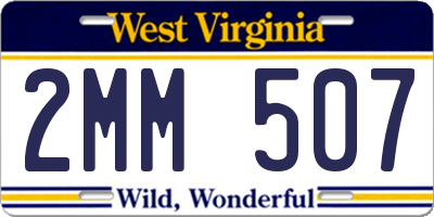 WV license plate 2MM507
