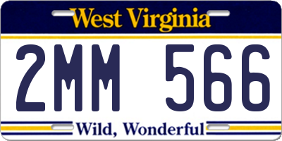 WV license plate 2MM566