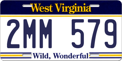 WV license plate 2MM579