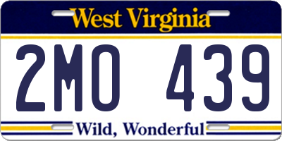 WV license plate 2MO439