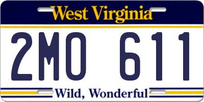 WV license plate 2MO611