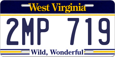 WV license plate 2MP719