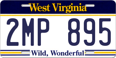 WV license plate 2MP895