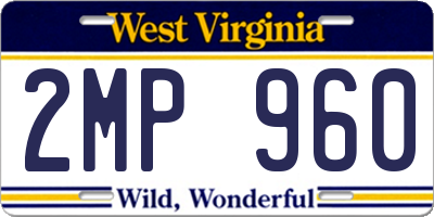 WV license plate 2MP960