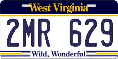 WV license plate 2MR629
