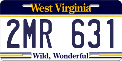 WV license plate 2MR631