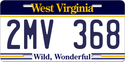 WV license plate 2MV368