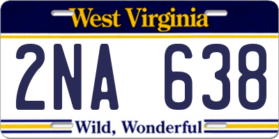 WV license plate 2NA638