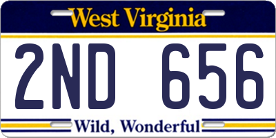 WV license plate 2ND656