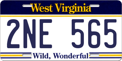 WV license plate 2NE565