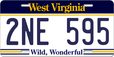 WV license plate 2NE595