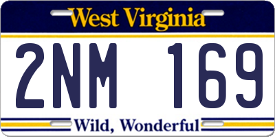 WV license plate 2NM169
