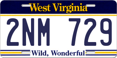 WV license plate 2NM729