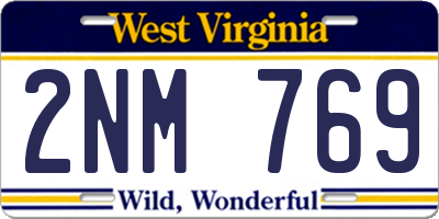 WV license plate 2NM769