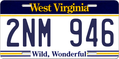 WV license plate 2NM946