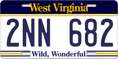 WV license plate 2NN682