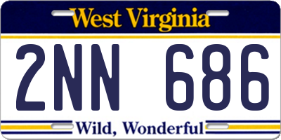 WV license plate 2NN686