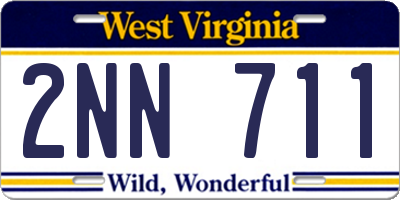 WV license plate 2NN711