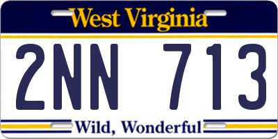 WV license plate 2NN713