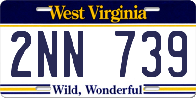 WV license plate 2NN739