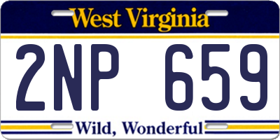 WV license plate 2NP659