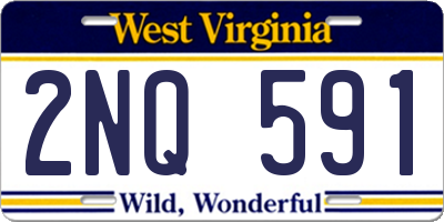 WV license plate 2NQ591