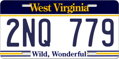 WV license plate 2NQ779