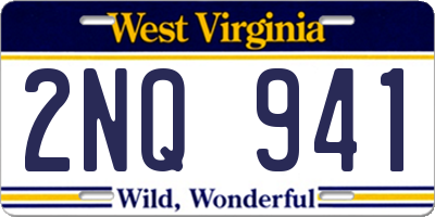 WV license plate 2NQ941