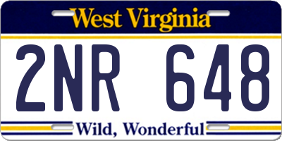 WV license plate 2NR648