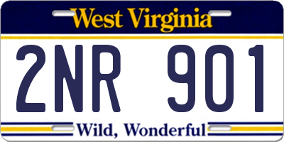WV license plate 2NR901