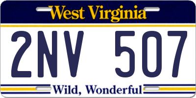WV license plate 2NV507