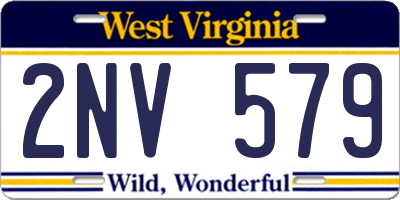WV license plate 2NV579