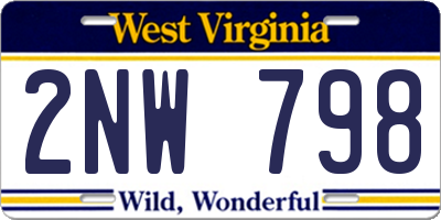 WV license plate 2NW798