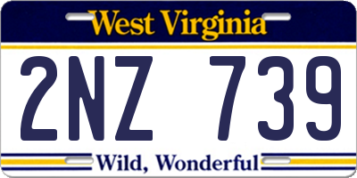 WV license plate 2NZ739