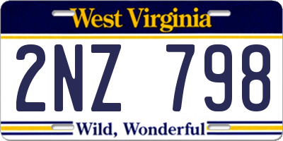WV license plate 2NZ798