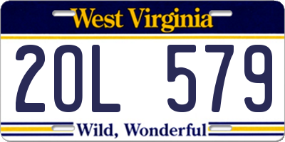 WV license plate 2OL579