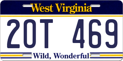 WV license plate 2OT469