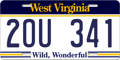 WV license plate 2OU341