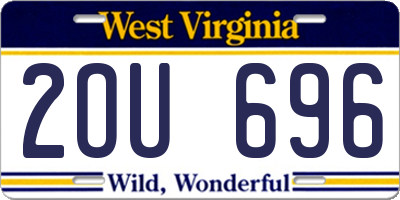 WV license plate 2OU696