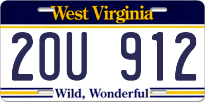 WV license plate 2OU912