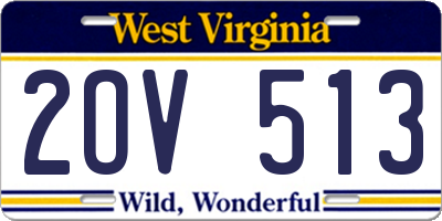 WV license plate 2OV513