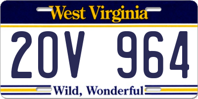 WV license plate 2OV964